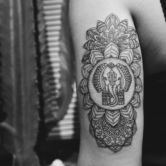 Immagine Tatuaggio Mandala Elefante