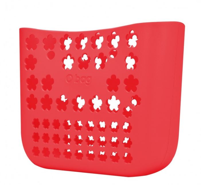 Nuova O Bag Flower hole rosso fragola con fiori traforati estate 2017