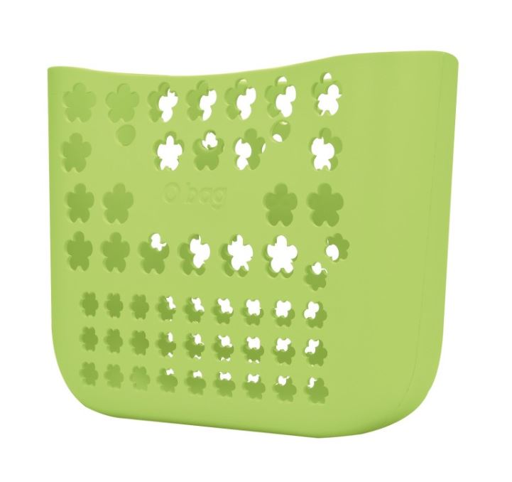 Nuova borsa O Bag Flower hole verde mela con fiori traforati estate 2017