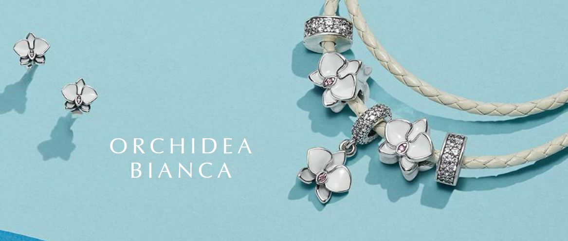 Nuovi Charm Pandora orchidea