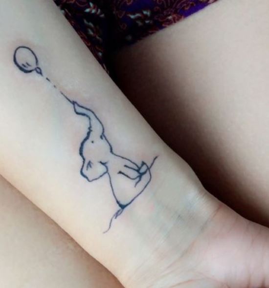 Tattoo elefantino interno polso