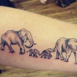 Tatuaggio Famiglia di Elefanti