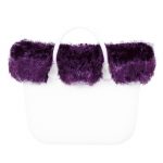 Bordo Borsa O Bag autunno inverno 2017 2018 ecopelliccia viola melanzana