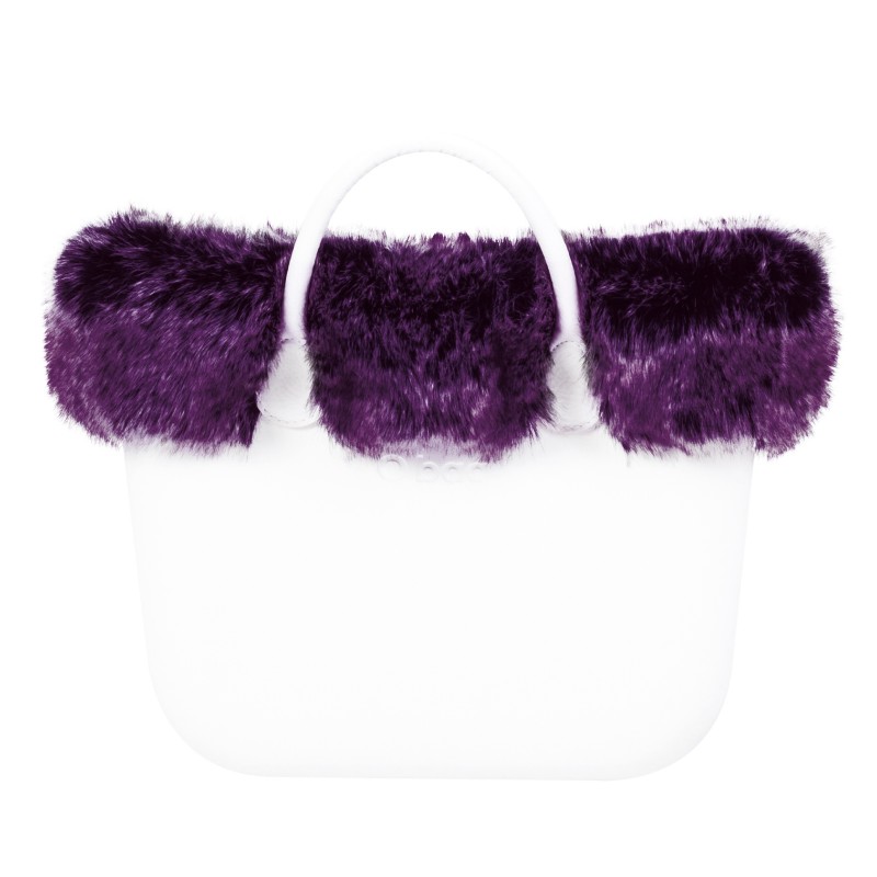 Bordo Borsa O Bag autunno inverno 2017 2018 ecopelliccia viola melanzana