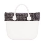 Bordo in tessuto fantasia retro optical borsa O Bag inverno 2017 2018