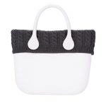 Bordo invernale in lana treccia borsa O Bag colore antracite