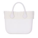 Bordo invernale in lana treccia borsa O Bag colore latte