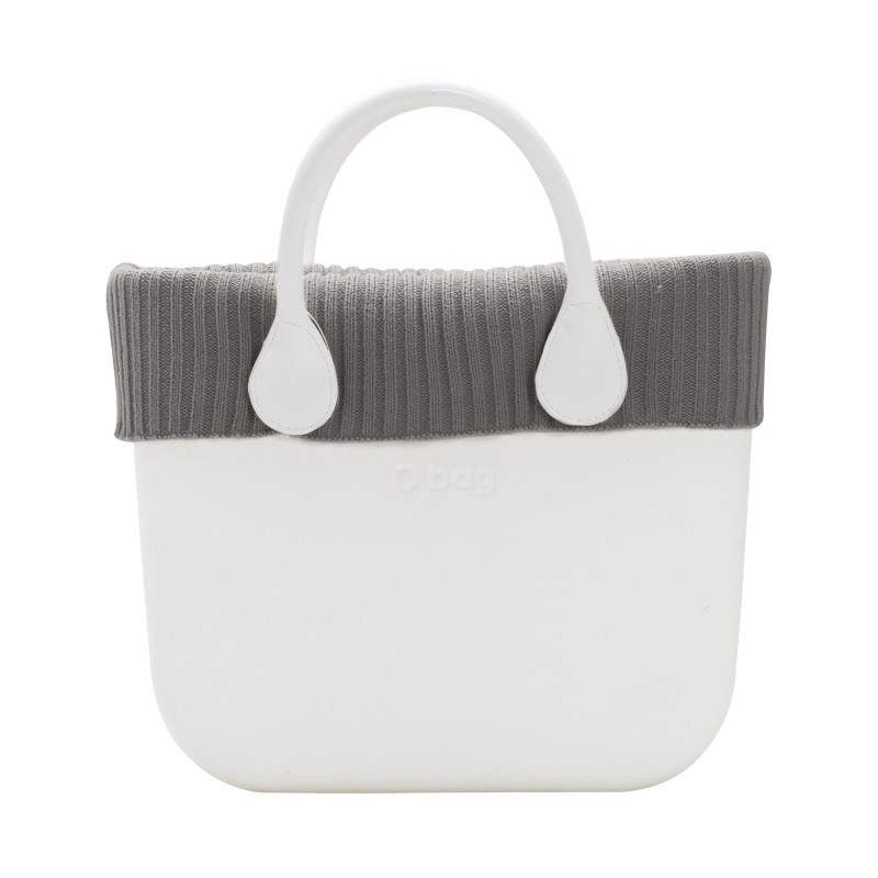 Borsa o bag con bordo in lana a coste larghe tortora inverno 2017 2018