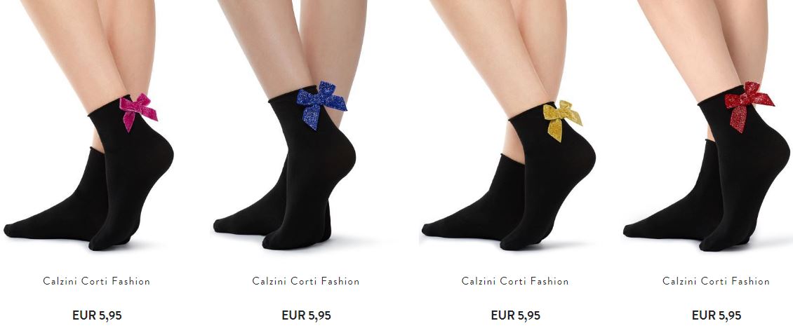 Calzini corti con fiocco lurex Calzedonia