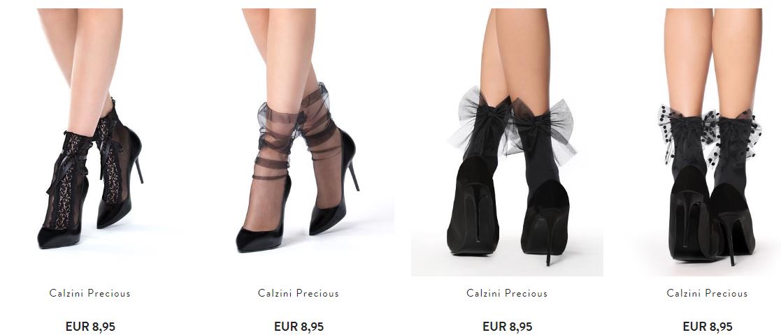 Calzini corti da sera Calzedonia linea PRECIOUS inverno 2017 2018