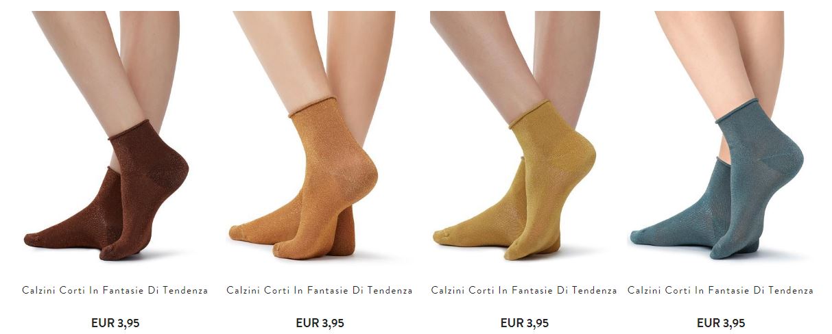 Calzini corti lurex Calzedonia inverno 2017 2018