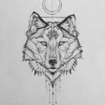 Disegno Tatuaggio Lupo Geometrico