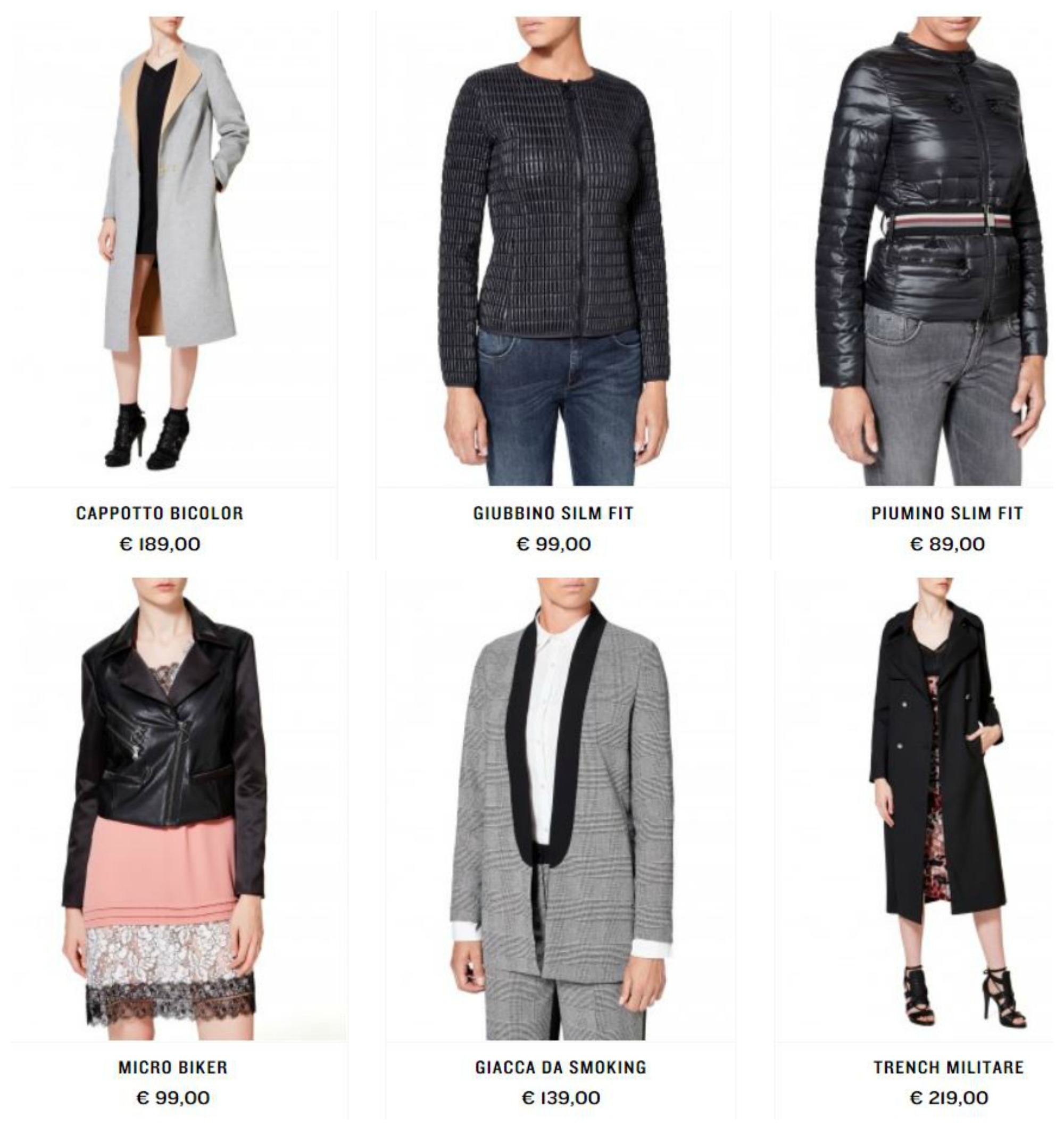 Giacche Cappotti e Piumini Sisley autunno inverno 2017 2018