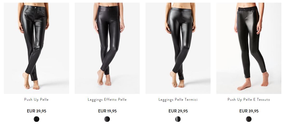 Leggings effetto pelle Calzedonia inverno 2017 2018