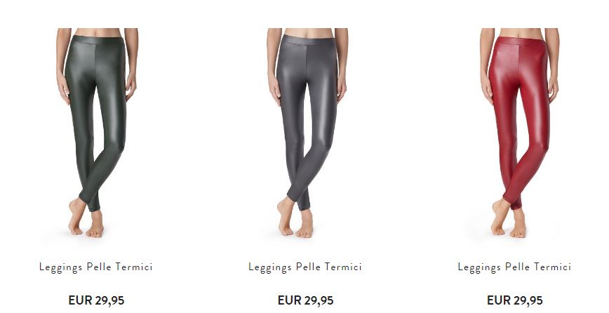 Leggings effetto pelle termici Calzedonia inverno 2017 2018