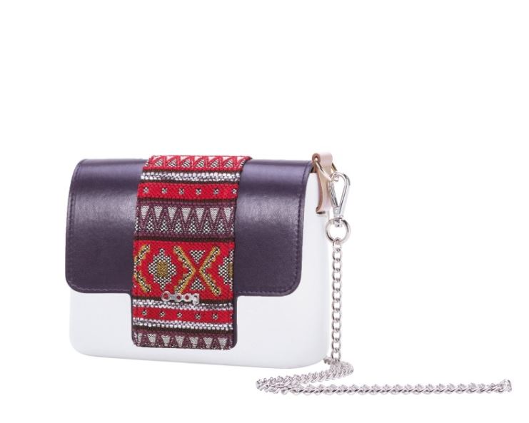 Nuova Pattina O Pocket in ecopelle con fascia Folk Tribe melanzana inverno 2017 2018