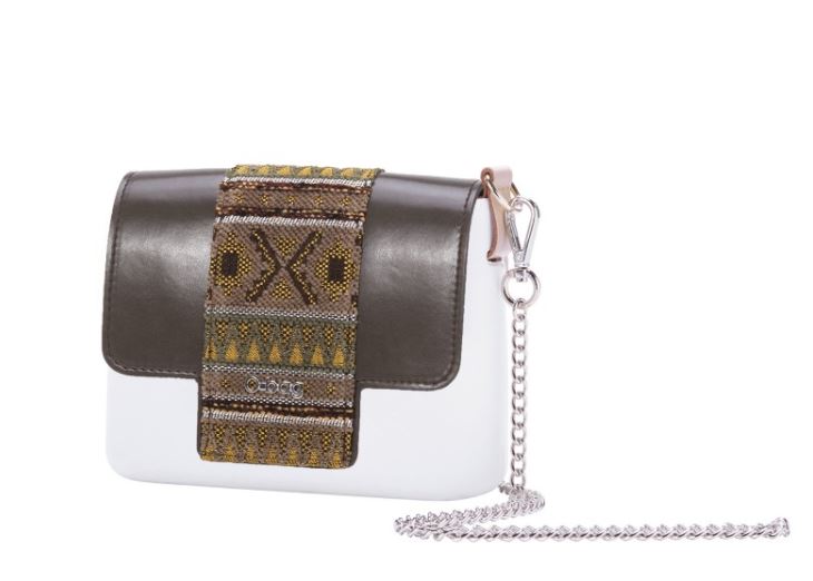 Nuova Pattina O Pocket in ecopelle con fascia Folk Tribe tortora inverno 2017 2018