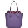 Nuova borsa O bag Mini viola melanzana autunno 2017 con sacca interna fantasia Folk