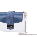 Nuova pattina O Pocket di O Bag con fascia in velluto inverno 2017 2018 colore blu avio