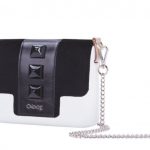 Nuova pattina O pocket di O Bag in velluto e borchie nere inverno 2017 2018