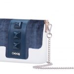 Nuova pattina O pocket in velluto e borchie blu avio inverno 2017 2018