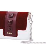 Nuova pattina O pocket in velluto e borchie bordeaux inverno 2017 2018