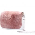 Nuova pattina per borsa O Pocket O Bag in ecopelliccia Lapin Rex Rosa Phard inverno 2017 2018