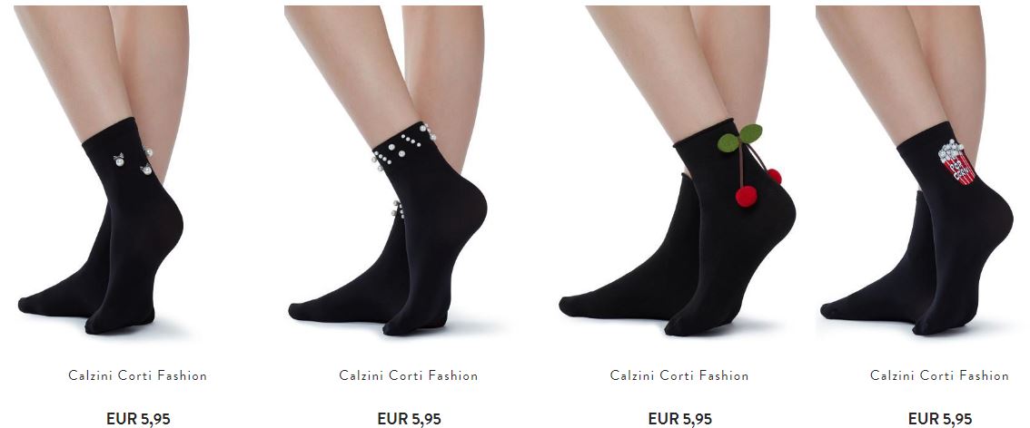 Nuovi calzini corti Calzedonia con applicazioni