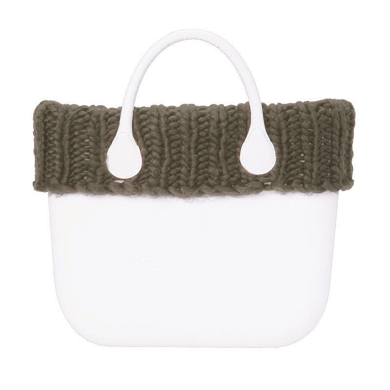 Nuovo Bordo in lana Borsa O Bag colore tortora
