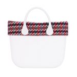Nuovo Bordo in tessuto jacquard Borsa O Bag colore rosso
