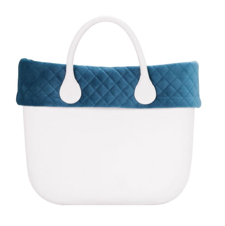 Nuovo Bordo in velluto borsa O Bag collezione inverno 2017 2018 blu avio