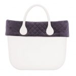 Nuovo Bordo in velluto borsa O Bag collezione inverno 2017 2018 grigio scuro