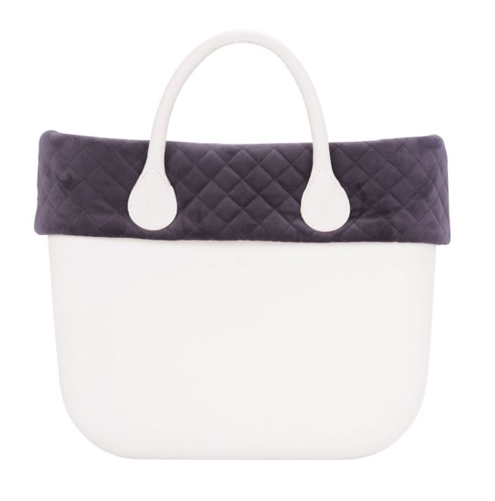 Nuovo Bordo in velluto borsa O Bag collezione inverno 2017 2018 grigio scuro
