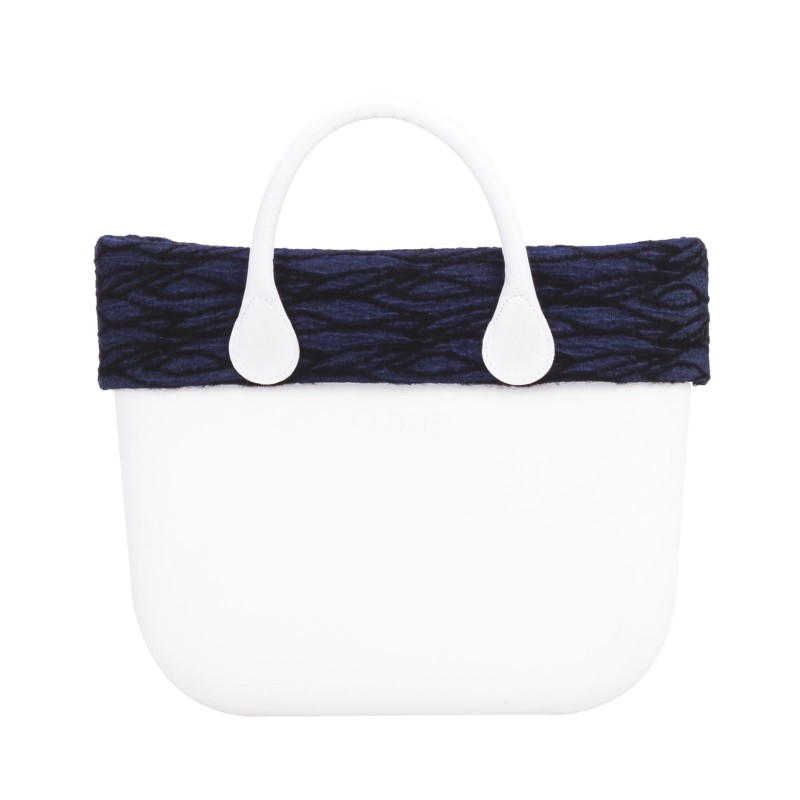 Nuovo bordo in tessuto denim onde borsa O Bag collezione inverno 2017 2018 prezzo 39 euro