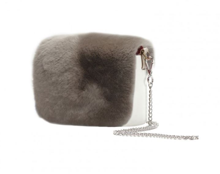 O Pocket con pattina in ecopelliccia colore Noce collezione autunno inverno 2017 2018