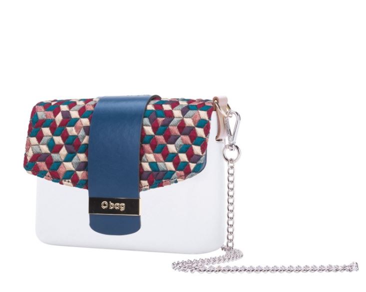 Pattina O Pocket di O Bag in tessuto fantasia kaleidos Ottanio inverno 2017 2018 prezzo 34 euro