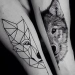 Tatuaggio geometrico Lupo