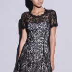 Abito elegante Rinascimento con maniche corte in pizzo autunno inverno 2017 2018