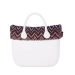 Bordo borsa O Bag Mini in tessuto fantasia Folk lines