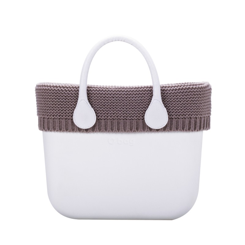 Bordo in lana catenella tortora borsa O bag Mini inverno 2017 2018