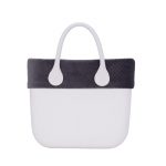 Bordo in velluto trapuntato O Bag Mini Grigio Scuro