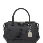 Borsa a mano Guess in vernice effetto coccodrillo inverno 2017 2018 mod Ryann
