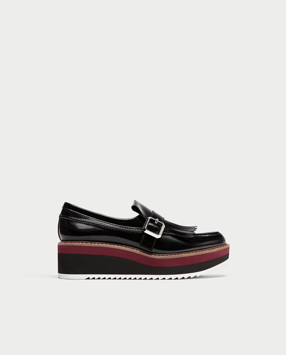 Mocassino con suola platform Zara prezzo 39 95 euro