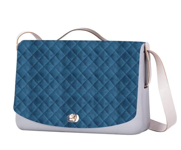 Nuova Patta borsa O Folder Mini in Velluto trapuntato inverno 2017 2018