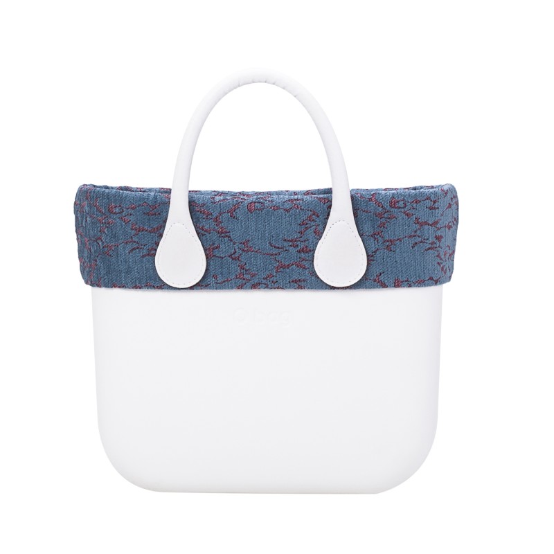 Nuovo Bordo O Bag Mini in velluto floreale blu avio inverno 2017 2018