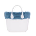 Nuovo bordo invernale O Bag Mini in ecopelliccia blu avio