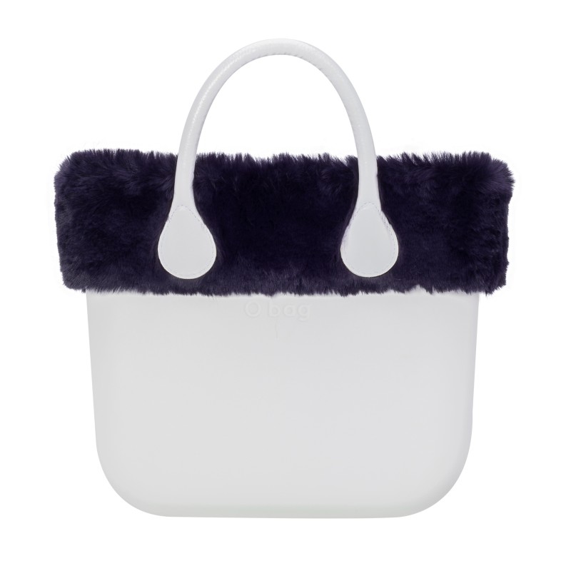 Nuovo bordo invernale O Bag Mini in ecopelliccia blu