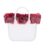 Nuovo bordo invernale O Bag Mini in ecopelliccia bordeaux volpe brinata