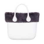Nuovo bordo invernale O Bag Mini in ecopelliccia grigia