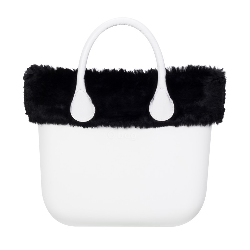 Nuovo bordo invernale O Bag Mini in ecopelliccia nera